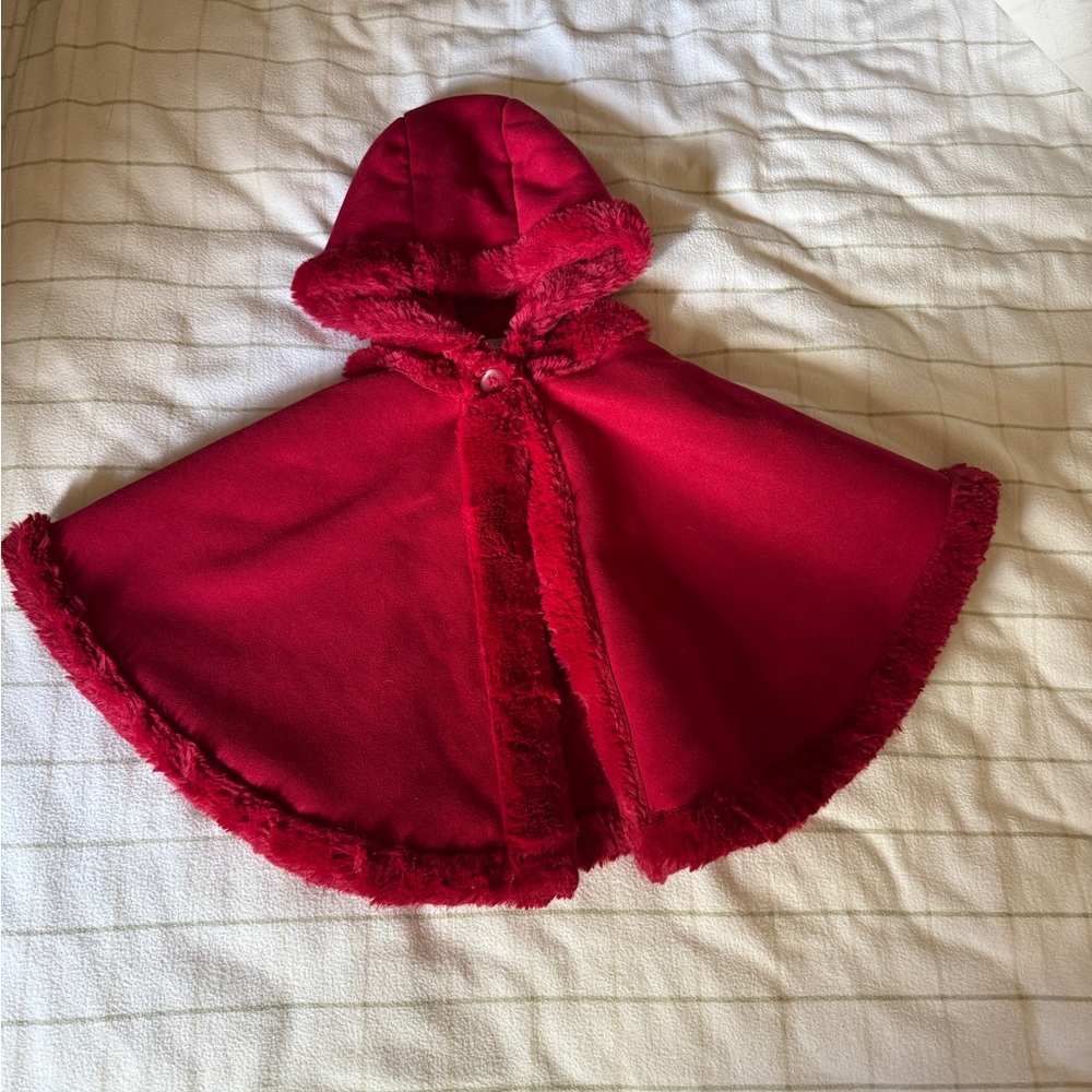 First Impressions Vibrant Red Hooded Cape
